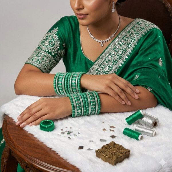 avusan | Set of 10 Premium Silk Thread Bangles | Size 2.8