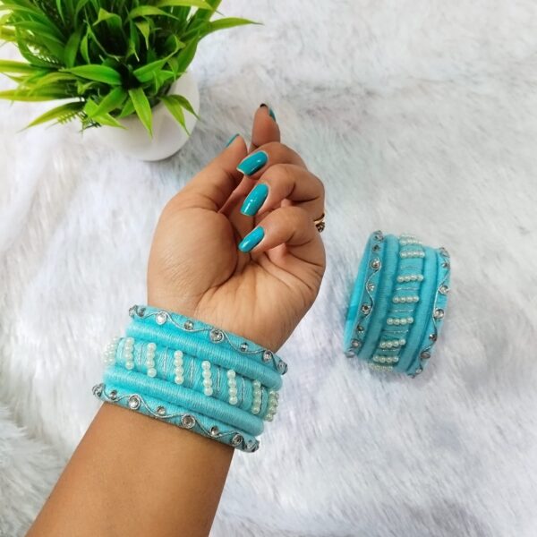 avusan | Set of 10 Premium Handmade Cotton Thread Bangles | Size 2.6